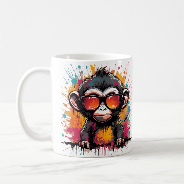 Taza De Café Monkey Businnes - Affe tasse design (Izquierda)