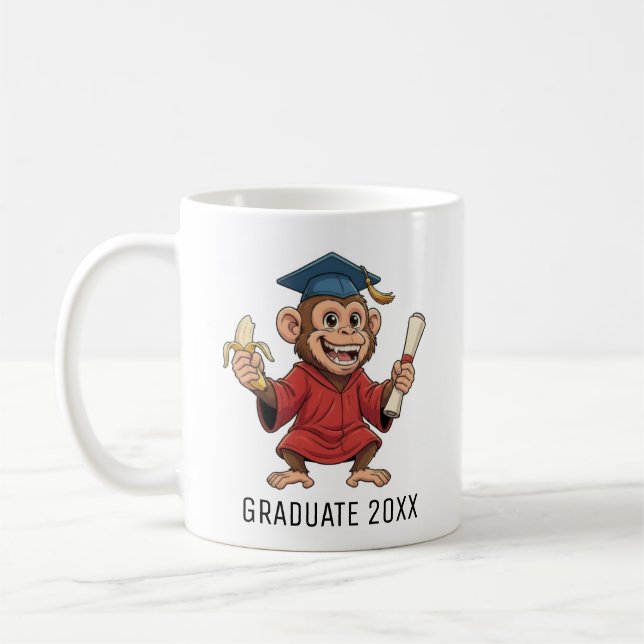 Taza De Café Monkey Graduation  (Izquierda)