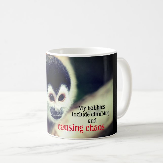 Taza De Café Mono ardilla en el árbol (Anverso derecho)