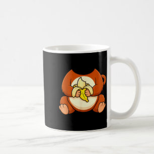 Taza De Café Mono Bebé Mono Marrón Mono Plátano Mono Divertido