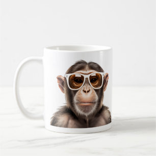 Taza De Café mono con gafas de sol