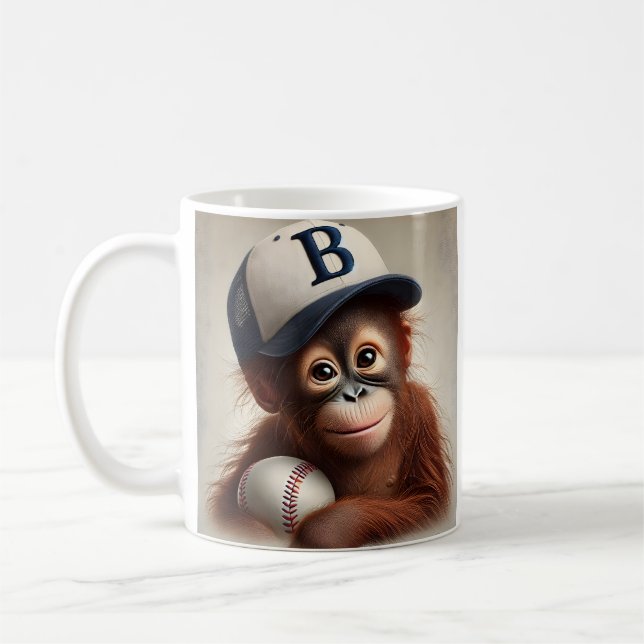Taza De Café Mono de béisbol (Izquierda)
