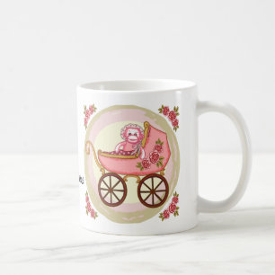 Taza De Café Mono de calcetín Bebé Niña Cochecito