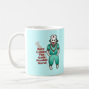 Taza De Café Mono de calcetín enfermera