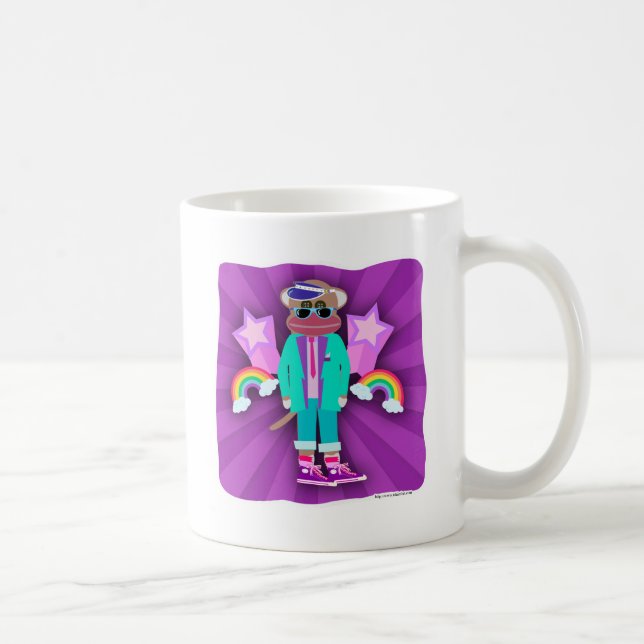 Taza De Café Mono de calcetín totalmente ochentero (Derecha)
