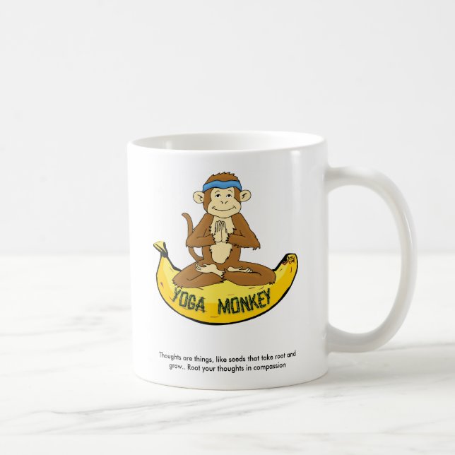 Taza De Café Mono de la yoga (Derecha)