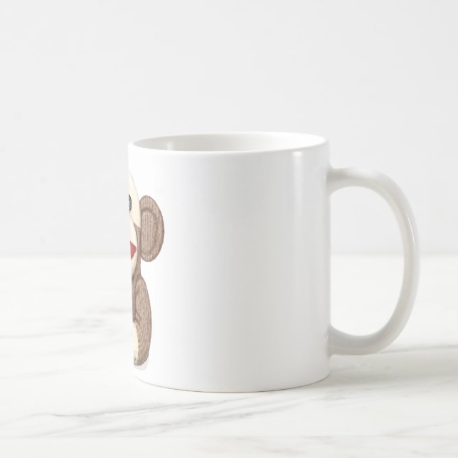 Taza De Café Mono de media luna clásico (Derecha)