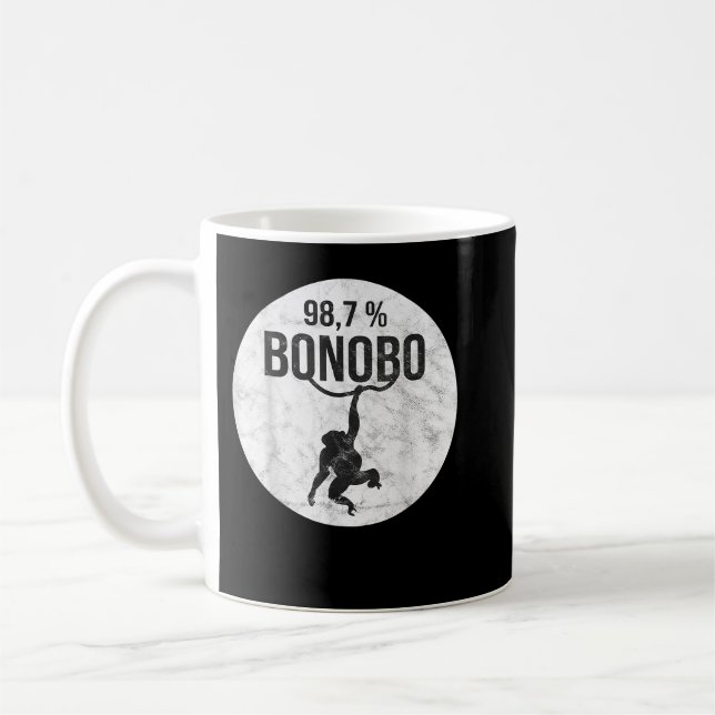 Taza De Café Mono divertido con el ADN de Chimpanzee Bonobo (Izquierda)