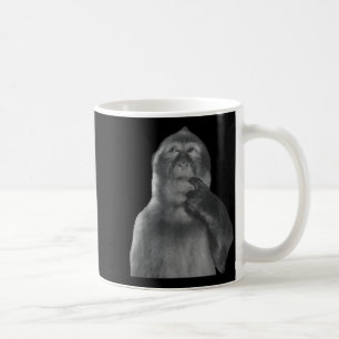 Taza De Café Mono Divertido Pensando Meme Mono Curioso Rotura d