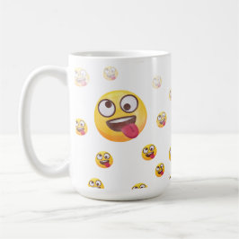 Taza De Café Mono Emoji Divertido Sacando la Lengua