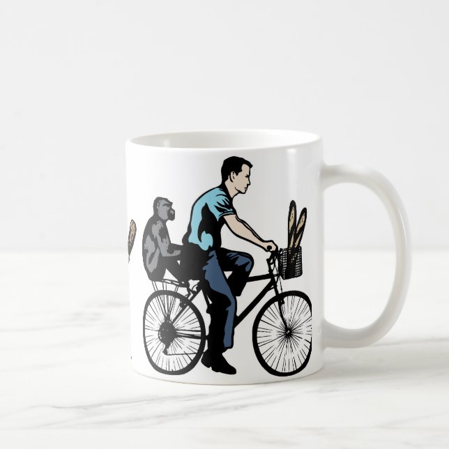 Taza De Café Mono en la bici (Derecha)