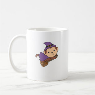 Taza De Café Mono Halloween Brujas Niños Vestidos
