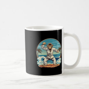 Taza De Café Mono Karate Playa Kickboxing Jiu-jitsu Mma Marti