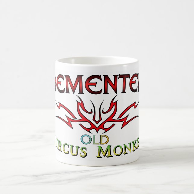 Taza De Café Mono viejo demente del circo (Centro)