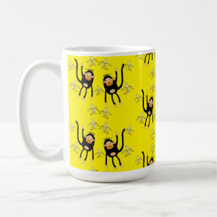 Taza De Café Mono Y Bananas Cuidados