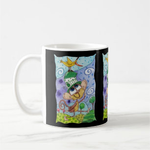 Taza De Café Mono y pájaro bananero divertidos
