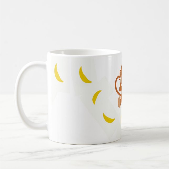 Taza De Café Mono y plátanos (Izquierda)