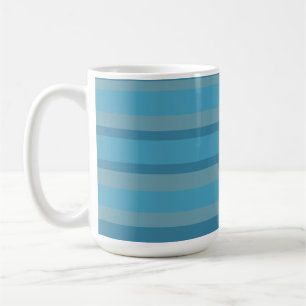 Taza De Café Monocromático de rayas azules