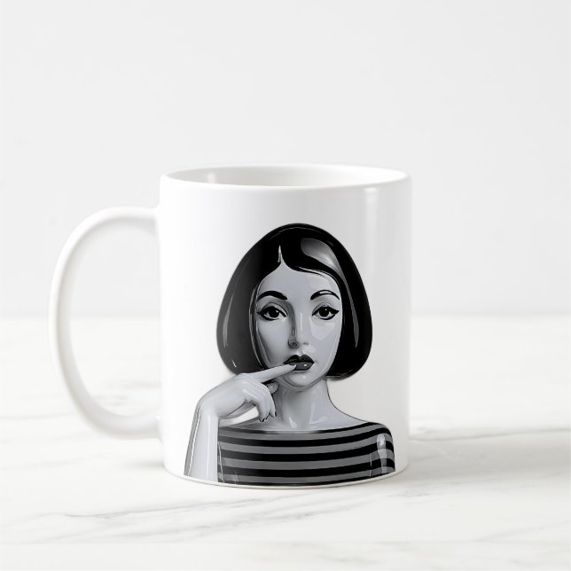 Taza De Café Monocromo (Izquierda)