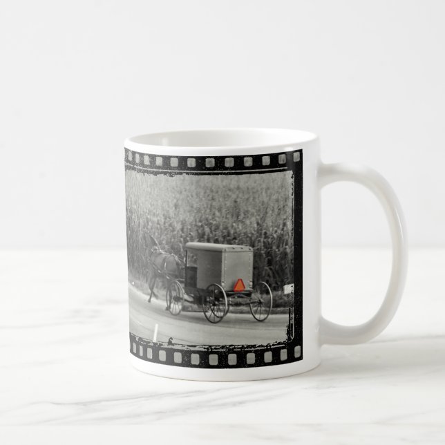 Taza De Café Monocromo con errores de Amish (Derecha)