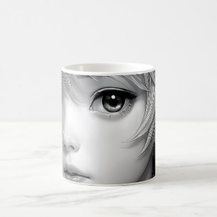 Taza De Café Monocromo de Anime