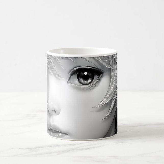 Taza De Café Monocromo de Anime (Centro)