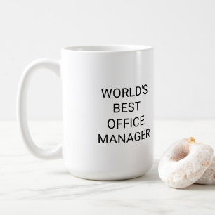 Taza De Café Monocromo de Worlds Best Office Manager