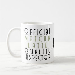 Taza De Café Monogram Funny Black Green Matcha Latte Passionate