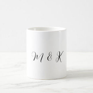 Taza De Café Monogram Initial Letters Wedding Gift Party Favor