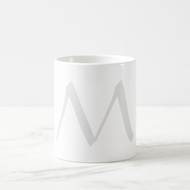 Taza De Café Monogram Modern Simple Minimalist Plain (Centro)