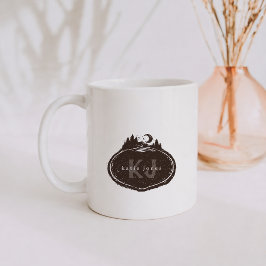 Taza De Café Monogram Nature Stamp | Custom Name