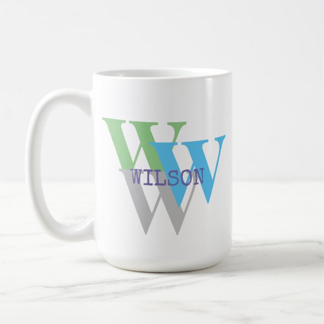 TAZA DE CAFÉ MONOGRAM NOMBRE INICIAL (Izquierda)