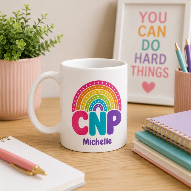 Taza De Café Monograma arcoíris boho CNP (Subido por el creador)