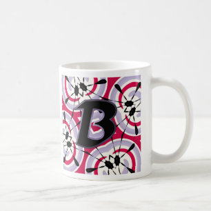 Taza De Café Monograma B del diseño de la salpicadura