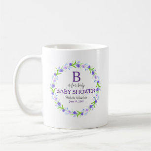Taza De Café Monograma B es para Baby Shower