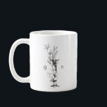 Taza De Café Monograma Botánico Floral | Texto Personalizado El<br><div class="desc">Al editar esta taza podrá elegir su propia letra de monograma floral. Si tiene algún problema al tratar de encontrar su carta (A-Z),  contacte con nosotros a través de la página de contacto del diseñador y regresaremos a las 24 horas.</div>
