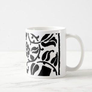 Taza De Café Monograma C inicial. Nombre floral Patrón personal