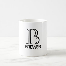 Taza De Café Monograma Clásico de Café Mug