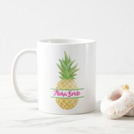 Taza De Café Monograma de Aloha Bride