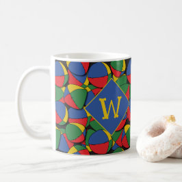 Taza De Café Monograma de artista de contrabando de circo
