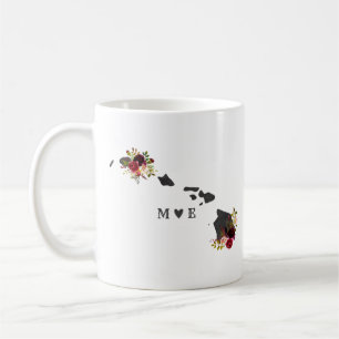 Taza De Café Monograma de boda rústica de campo del estado de H