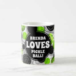 Taza De Café Monograma de bolas verdes