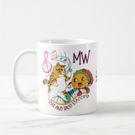 Taza De Café Monograma de CAT TACO STACCATO Cuaderno