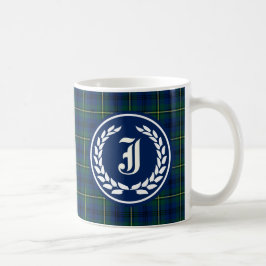 Taza De Café Monograma de Clan Johnston Tartan