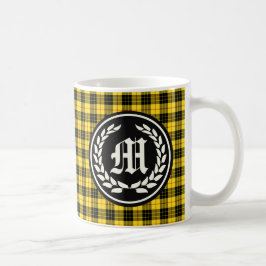 Taza De Café Monograma de Clan MacLeod Tartan