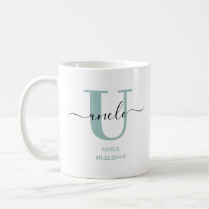Taza De Café Monograma de escritura tío elegante
