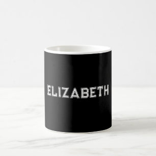 Taza De Café monograma de fuente de Universidad Negra