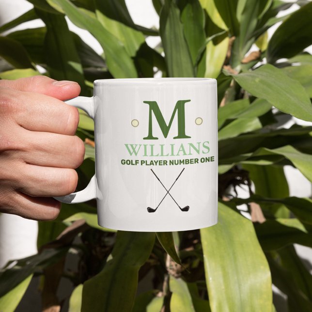 Taza De Café Monograma de golf moderno (Subido por el creador)
