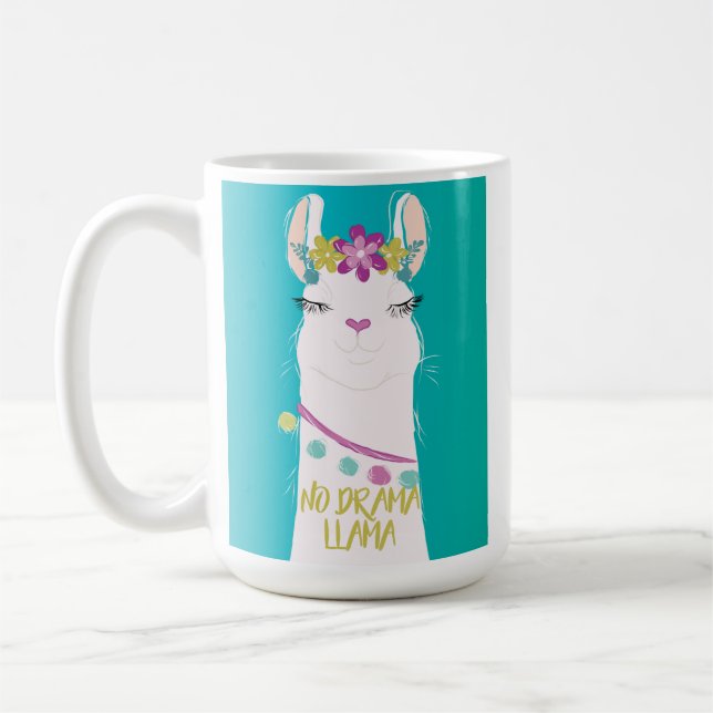 Taza De Café Monograma de ilustracion de llamada sin drama (Izquierda)