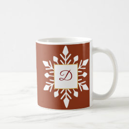 Taza De Café Monograma de invierno elegante